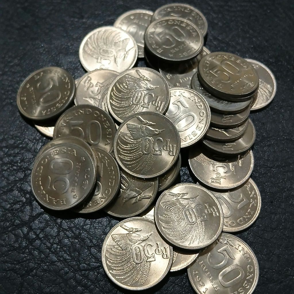 Uang Koin Kuno 50 Rupiah Cendrawasih 1971