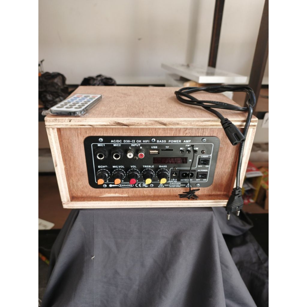 Set Box Power Amplifier AC/DC D30-II OK HIFI POWER AMP Dengan Kontrol Treble dan Bass