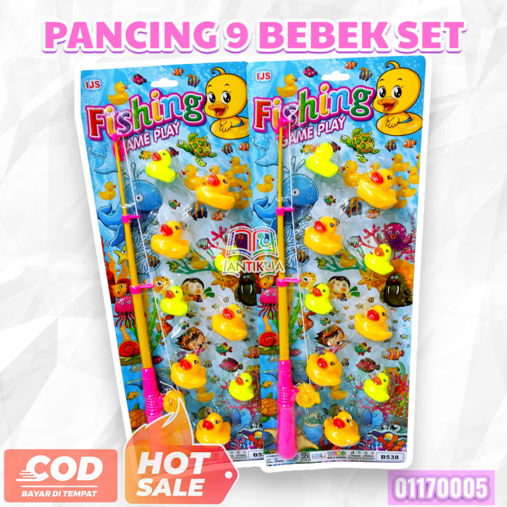 MAINAN PANCING 9 BEBEK SET B 538 MAINAN PANCINGAN MAGNET MAINAN AIR ANAK PANCING BEBEK