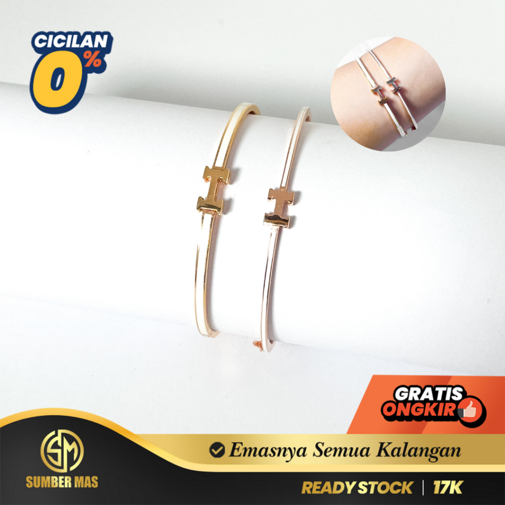 SUMBER MAS - Gelang Kolong Emas Hermeh Fashion 17K