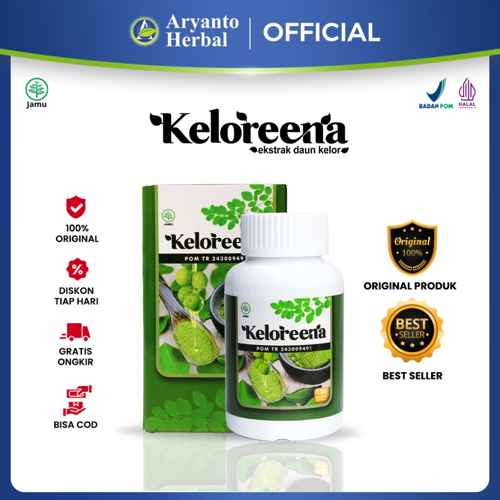 Aryanto Herbal - Keloreena Asli Obat Pengencer Darah Gumpalan Darah Kotor Herbal Pembersih Pembuluh 