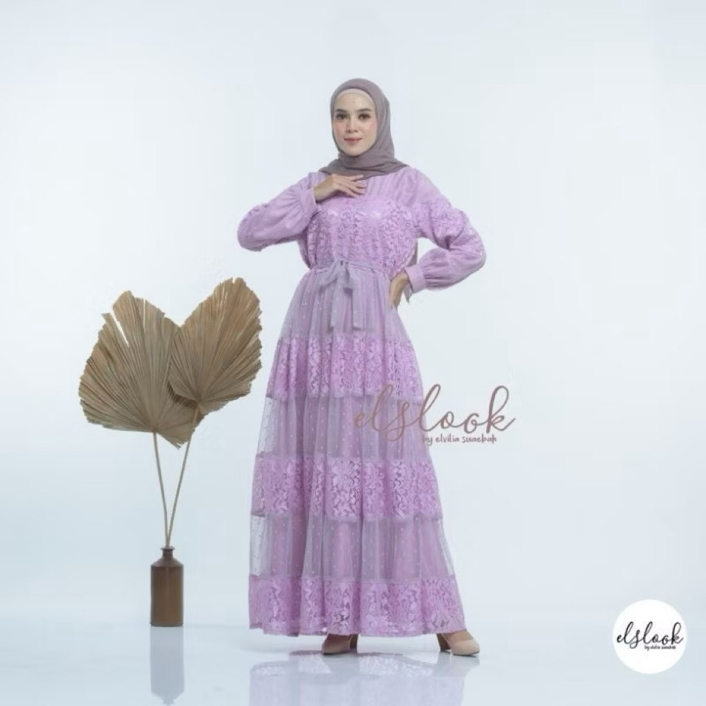 Asmiranda maxy brokat baju gamis wanita