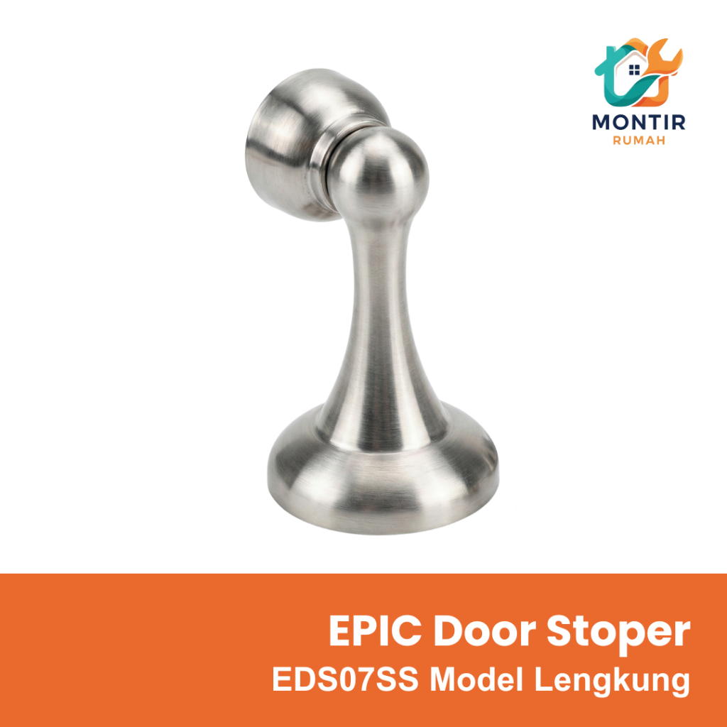 Door Stopper EPIC EDS07SS Model Lengkung Penahan Pintu Door Stop Magent Stainless Steel Anti Karat