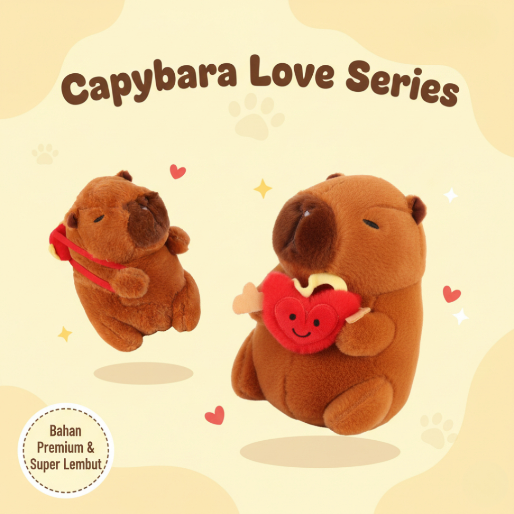 Okiedog Capybara Series - Boneka Capybara Plush Bahan Lembut Lucu