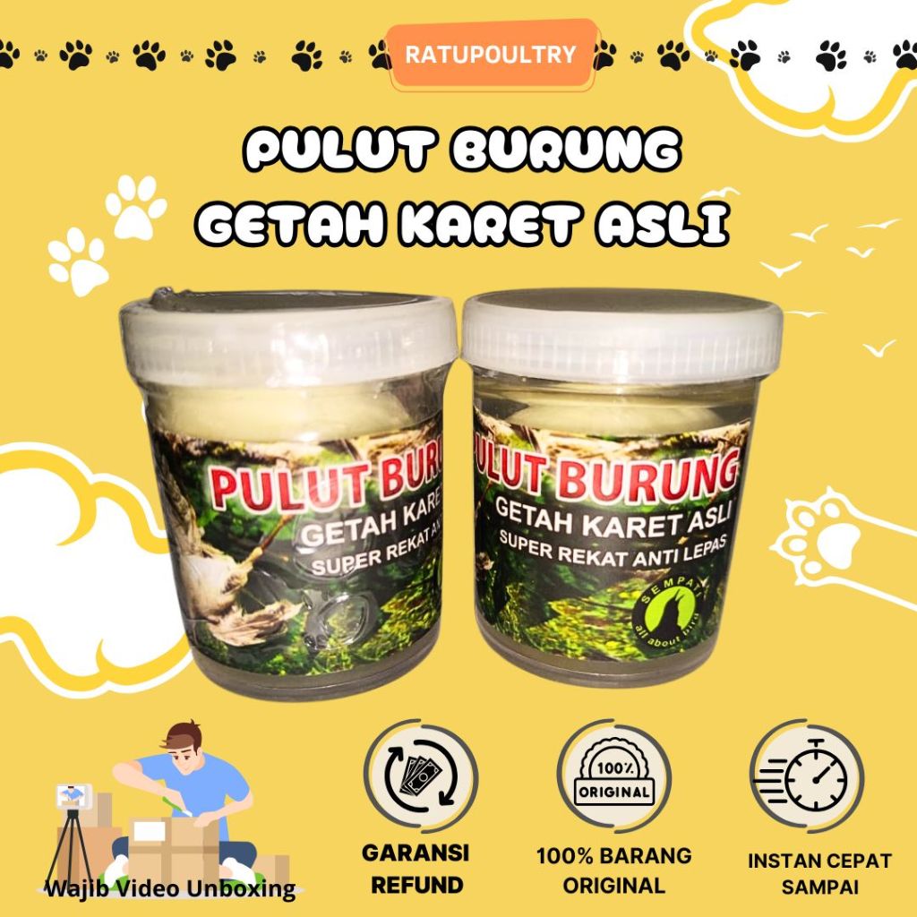 Getah pulut Jebakan Burung Getah Karet Asli Lem Pikat Super Lengket Lem Pulut Burung Perangkap