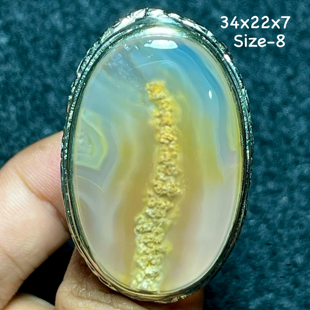 Cincin Batu Akik Natural Anggur Baturaja Sodo Lanang (Asli Alam)