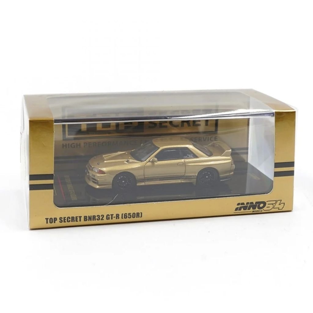 diecast inno64 skala 1:64 top secret bnr32 gtr 650r gold