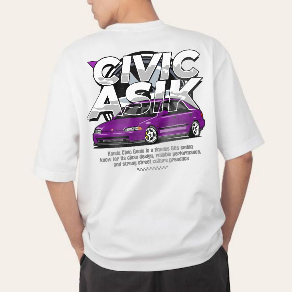baju kaos mobil Civic genio ungu