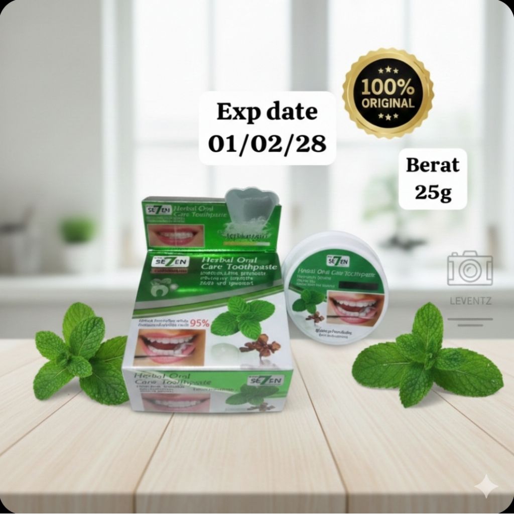 READY STOCK HERBAL ORAL CARE TOOTHPASTE/EXTRA WHITE/GREEN SEVEN ODOL PEMUTIH GIGI/GREEN SE7EN/ORI 10