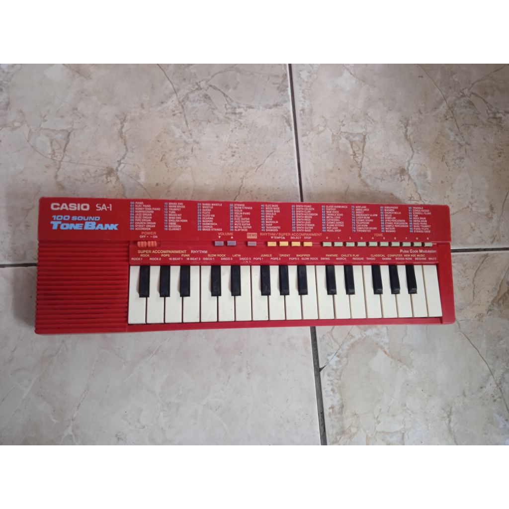 mainan edukasi mini piano keyboard casio sa 1 casio tone bank bekas