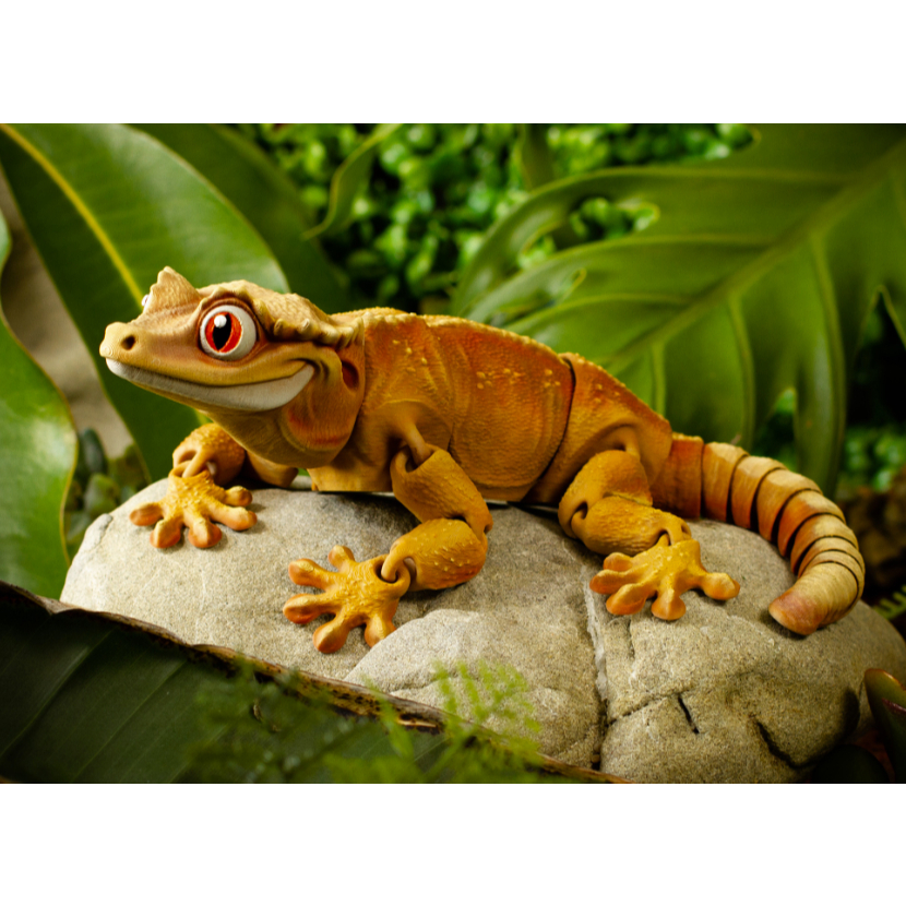 Crested Gecko Articulated Toy – Mainan Kadal Gecko Fleksi