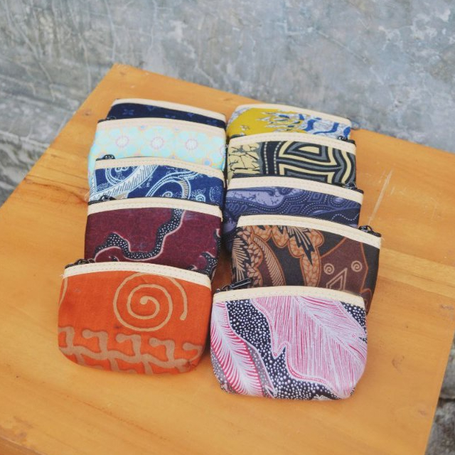 50 PCS Grosir Souvenir Dompet Kapal Mini / Dompet Koin Batik Khas Solo & Jogja