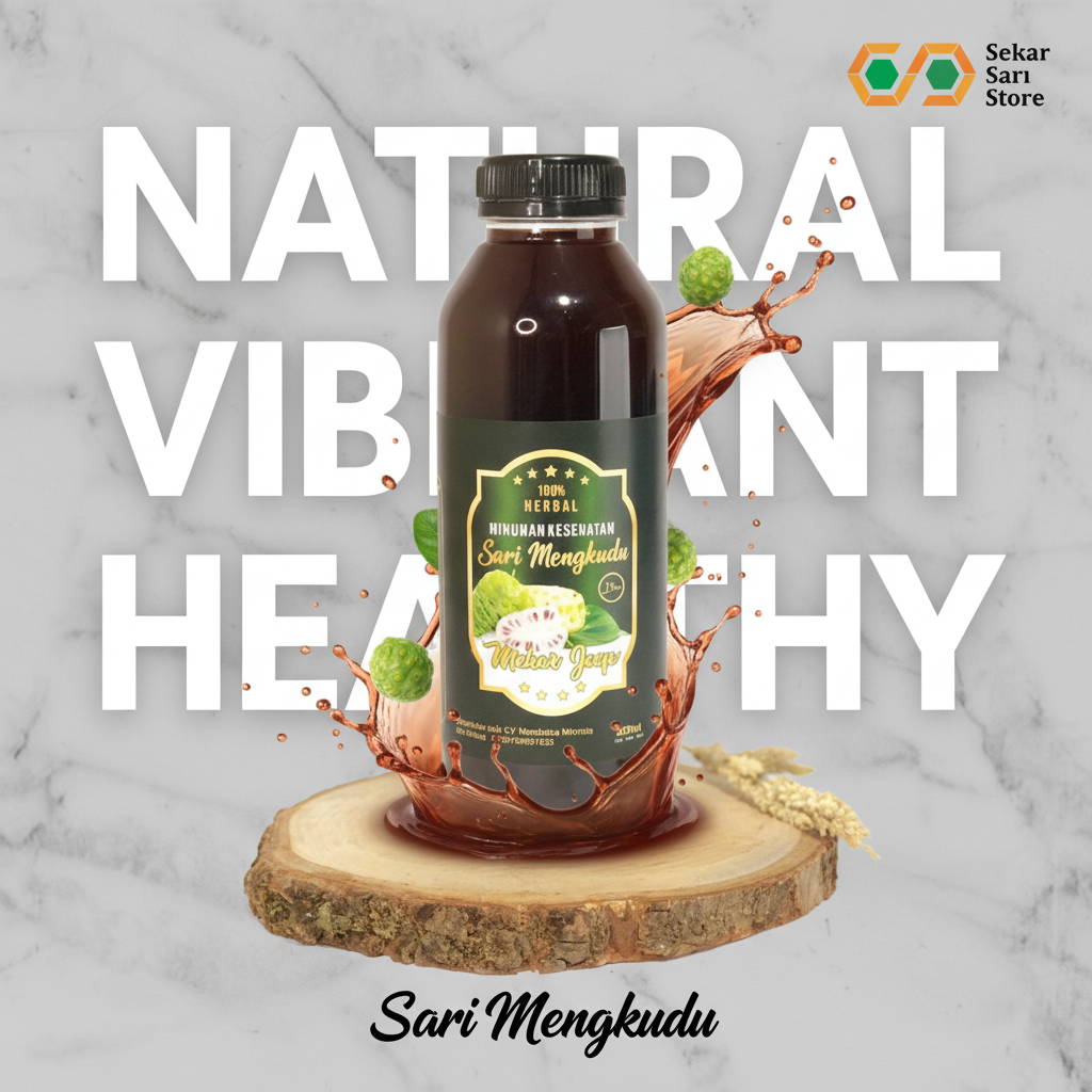 Sari Buah Mengkudu 500ml Halal MUI Noni Tahitian Mengobati Tekanan Darah Kolesterol Lambung Jantung