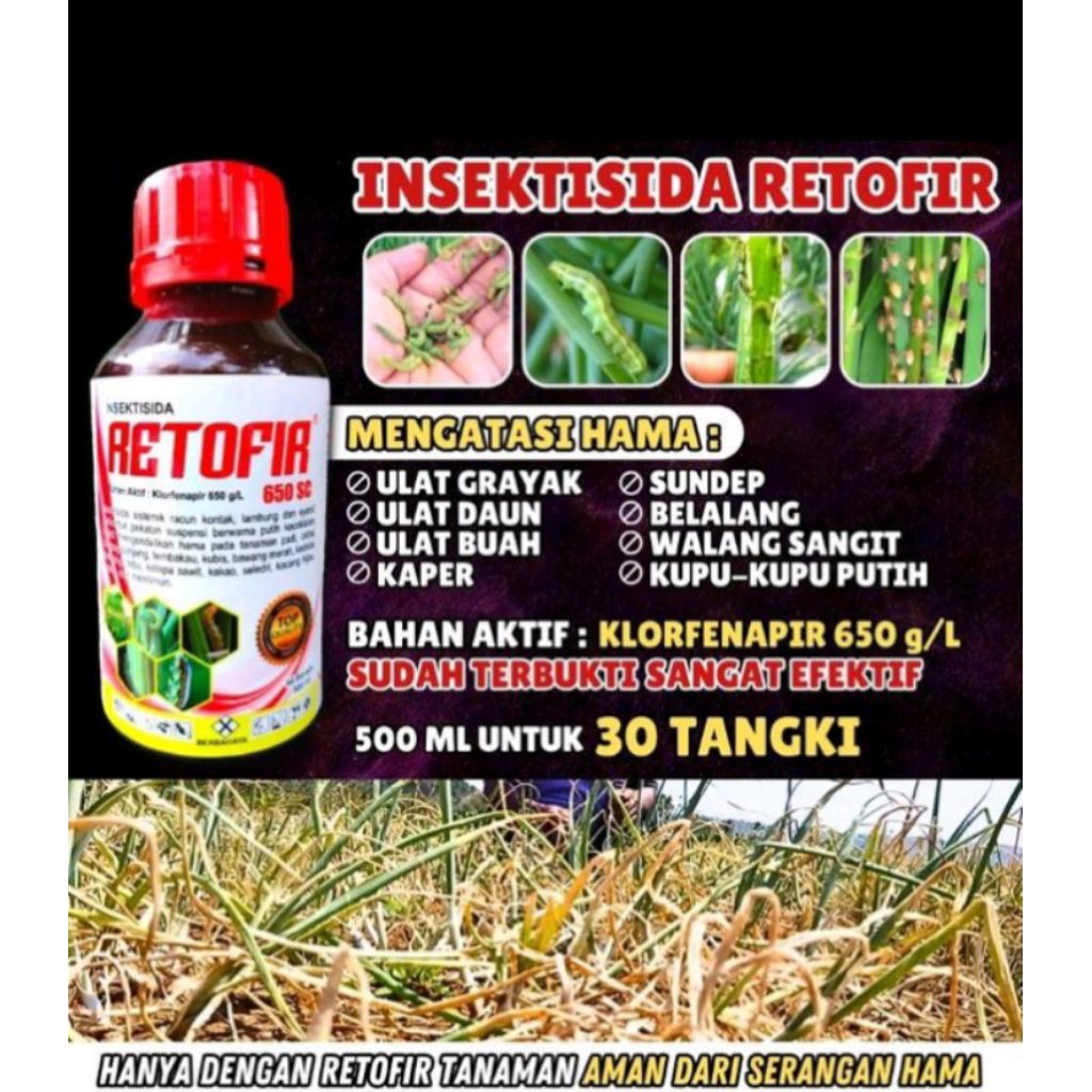 Insektisida Retofir 650 SC Insektisida Pembasmi Wereng Hama Ulat Sistemik Paling Ampuh