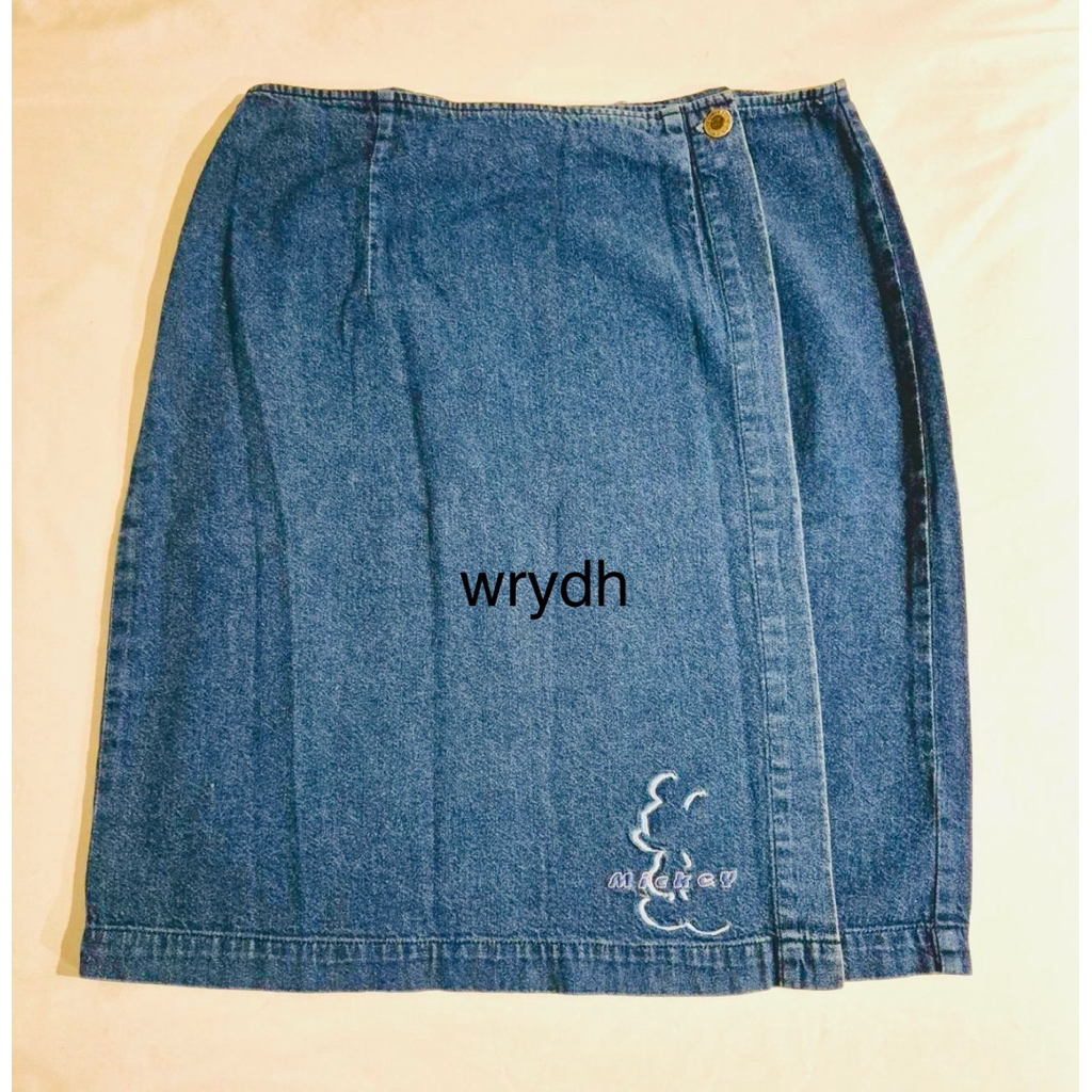 Rok jeans rok denim Mickey Disney Rok belahan rok lipat y2k