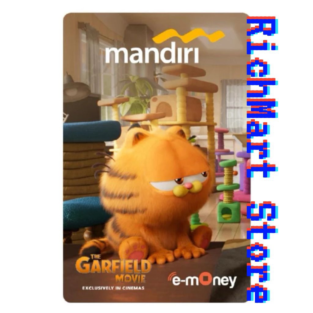 Mandiri e-Money Spesial Edition Garfield /Garfield Original Like eToll Flazz Tapcash or Brizzi