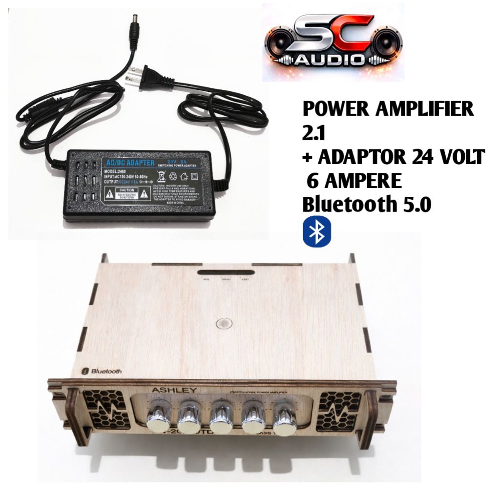 Power amplifier 2.1 Bluetooth 100 watt 50 watt x 2