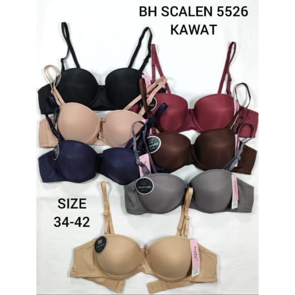 Bh Bra Scalen 5526 Cup Kecil/ Cup A Licin Pakai Busa Pakai Kawat 34-42