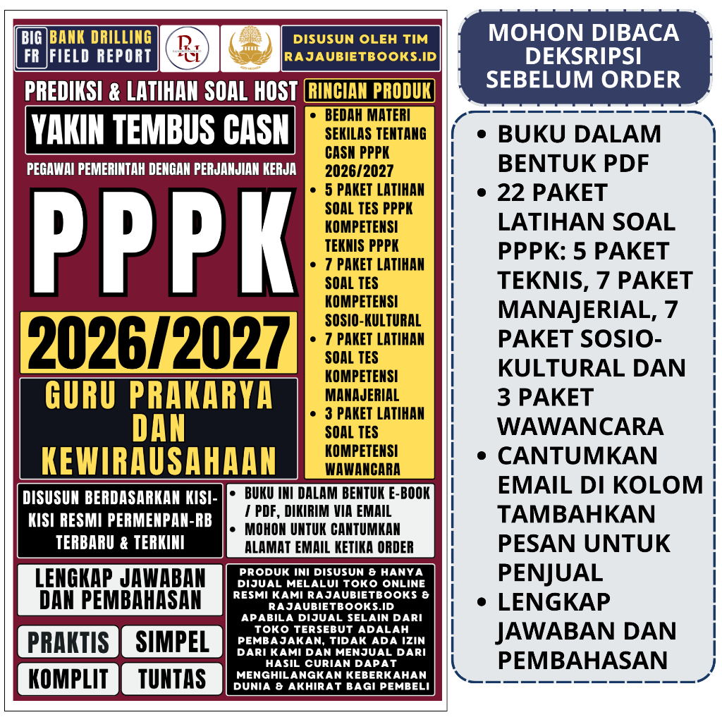 LATIHAN SOAL TES PPPK GURU PRAKARYA DAN KEWIRAUSAHAAN TENAGA PENDIDIK TERBARU DAN TERLENGKAP