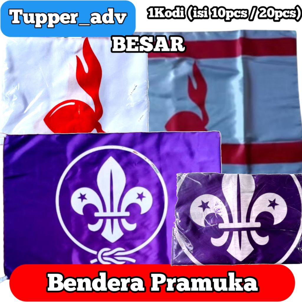 1Kodi Bendera Pramuka Tunas Wosm Pramuka Besar / Bendera Tunas Kelapa Pramuka / Bendera Pandu Dunia 