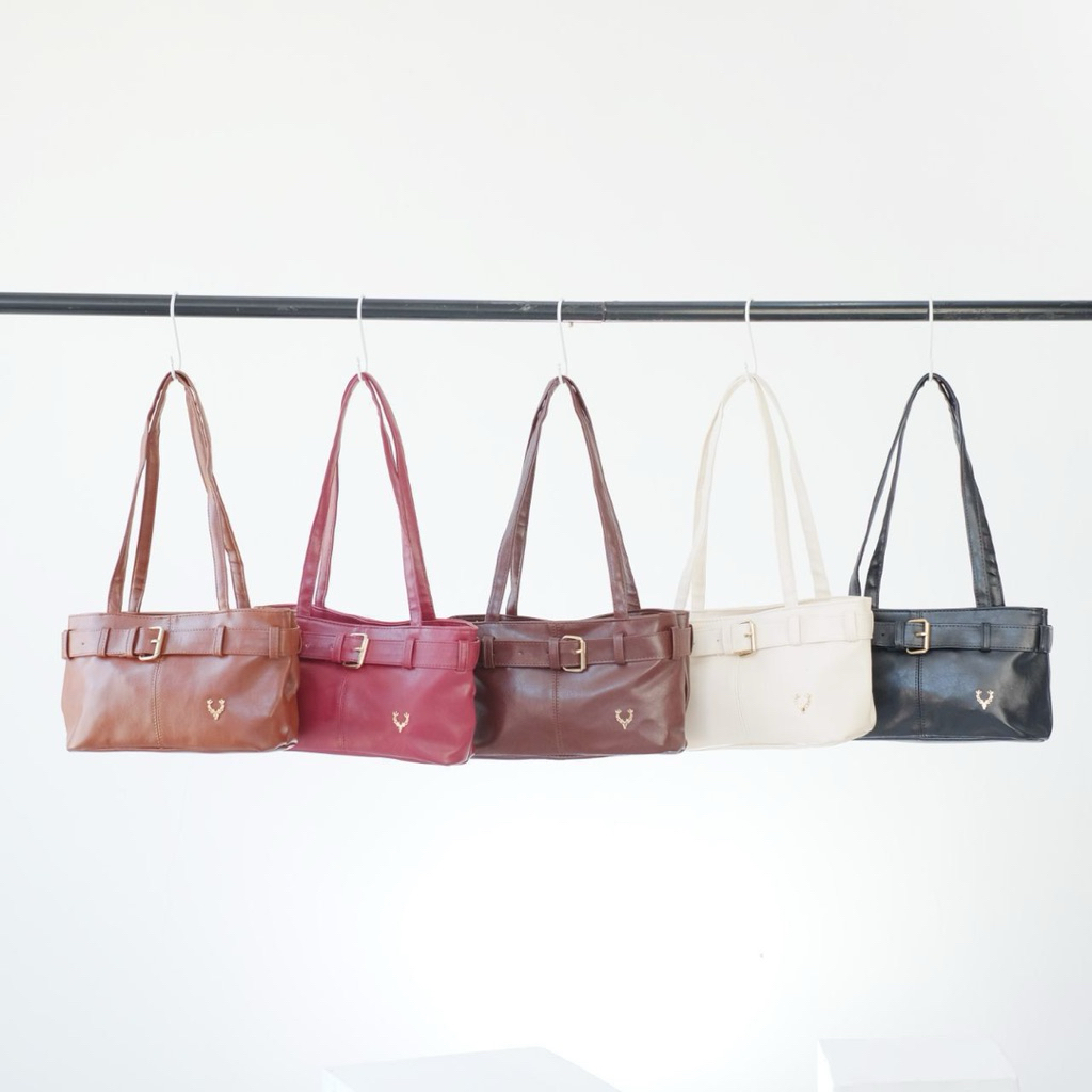 KODE A | Namia Bag - Tas Tangan Wanita Stylish dengan Pilihan Warna Coklat Merah Maroon Putih dan Hi