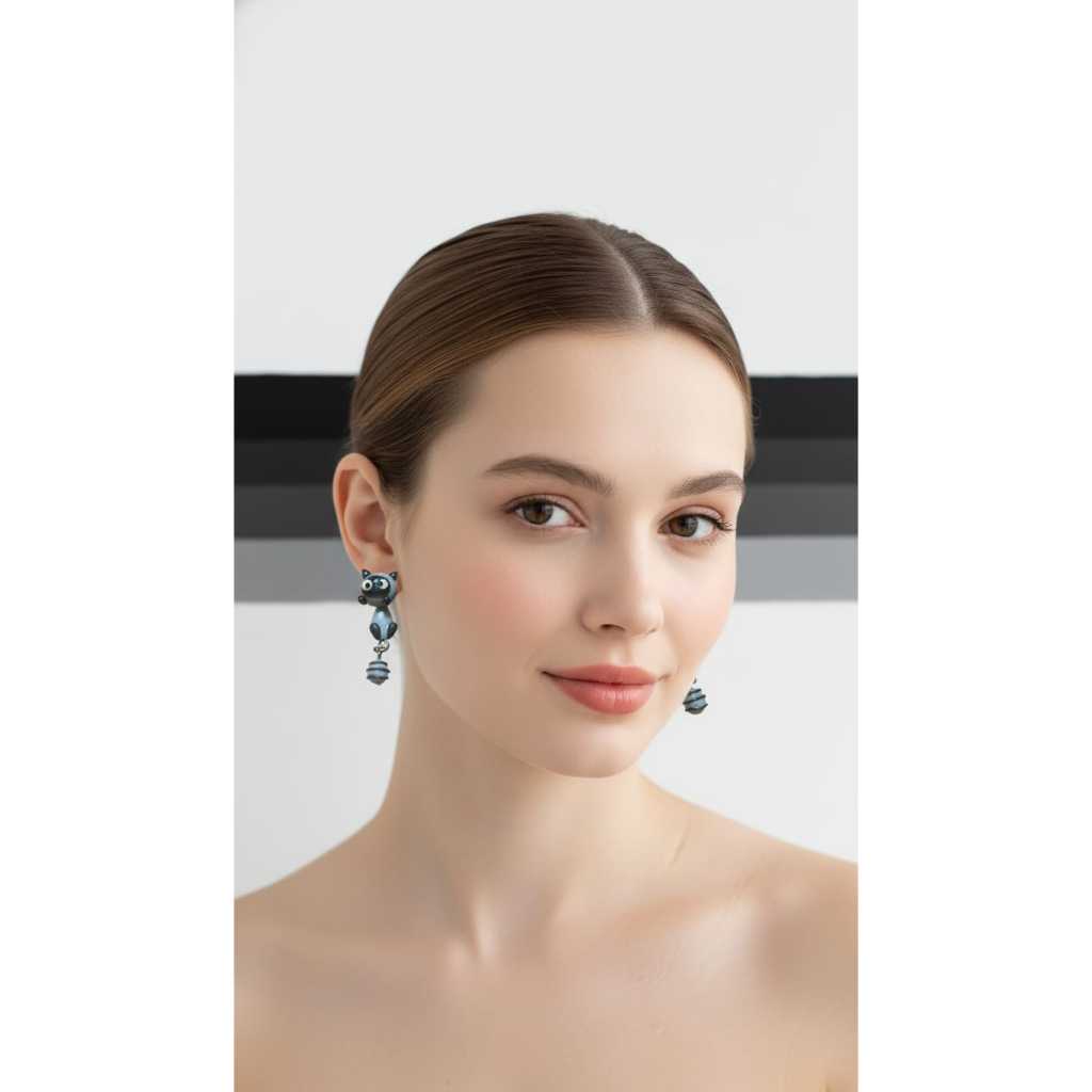 Anting Kucing Kecil Lucu Gantung