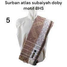 Sorban Atlas Subaiyah Doby Motif BHS Mewah Terbaru