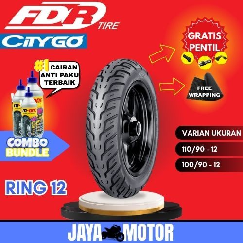 BAN LUAR FDR CITY GO RING 12 / BAN TUBLES FDR CITY GO / BAN FDR TUBELESS RING 12 ( 110/90-12 / 100/9