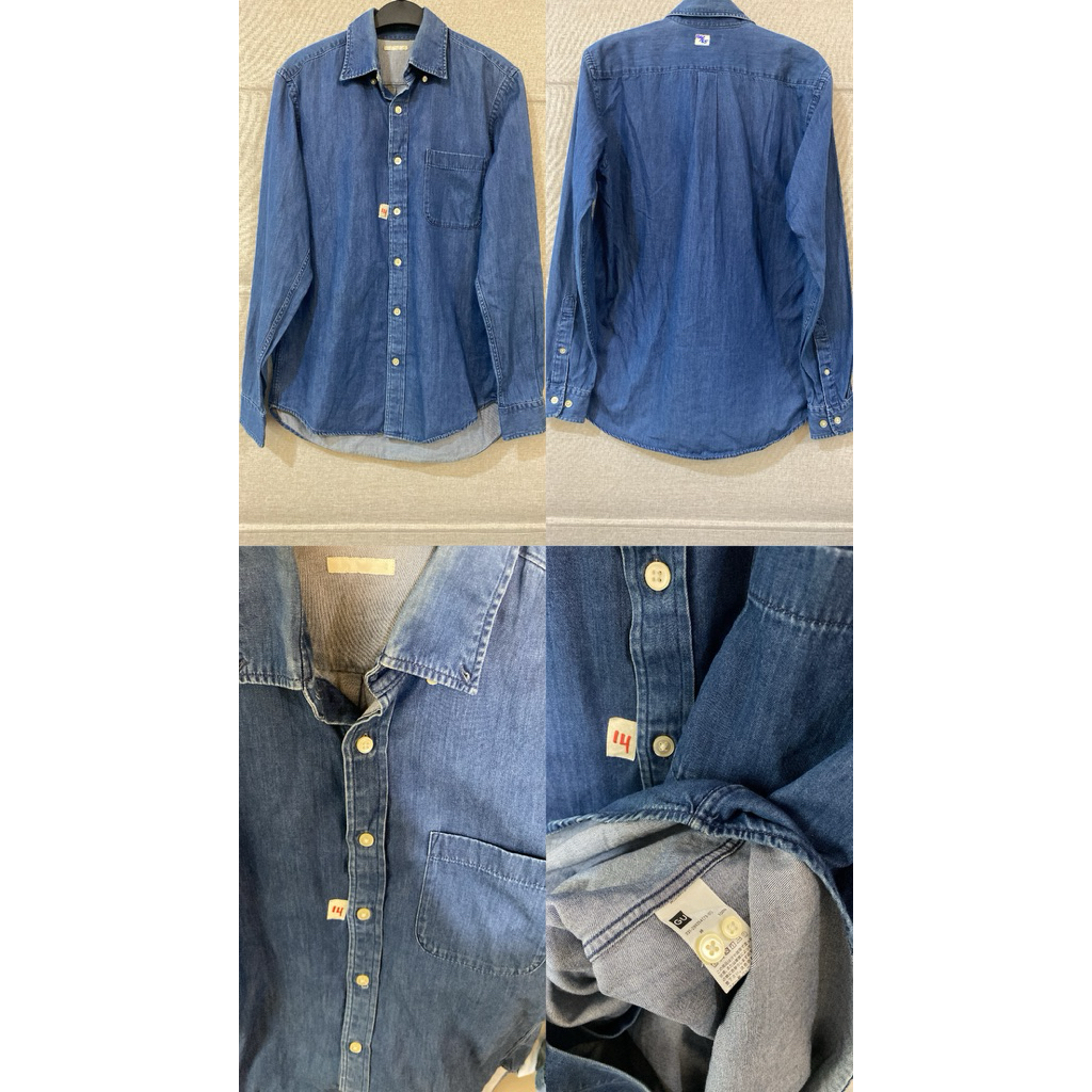 kemeja denim GU unisex