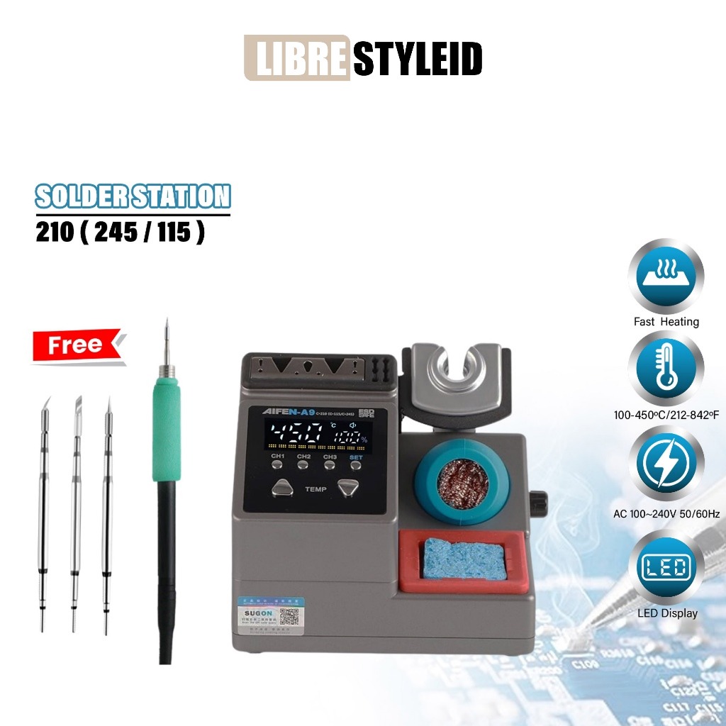 AIFEN Soldering Station A9 chenel / Solder Aifen C210 Series Original - Solder Teknisi Pemula Profes