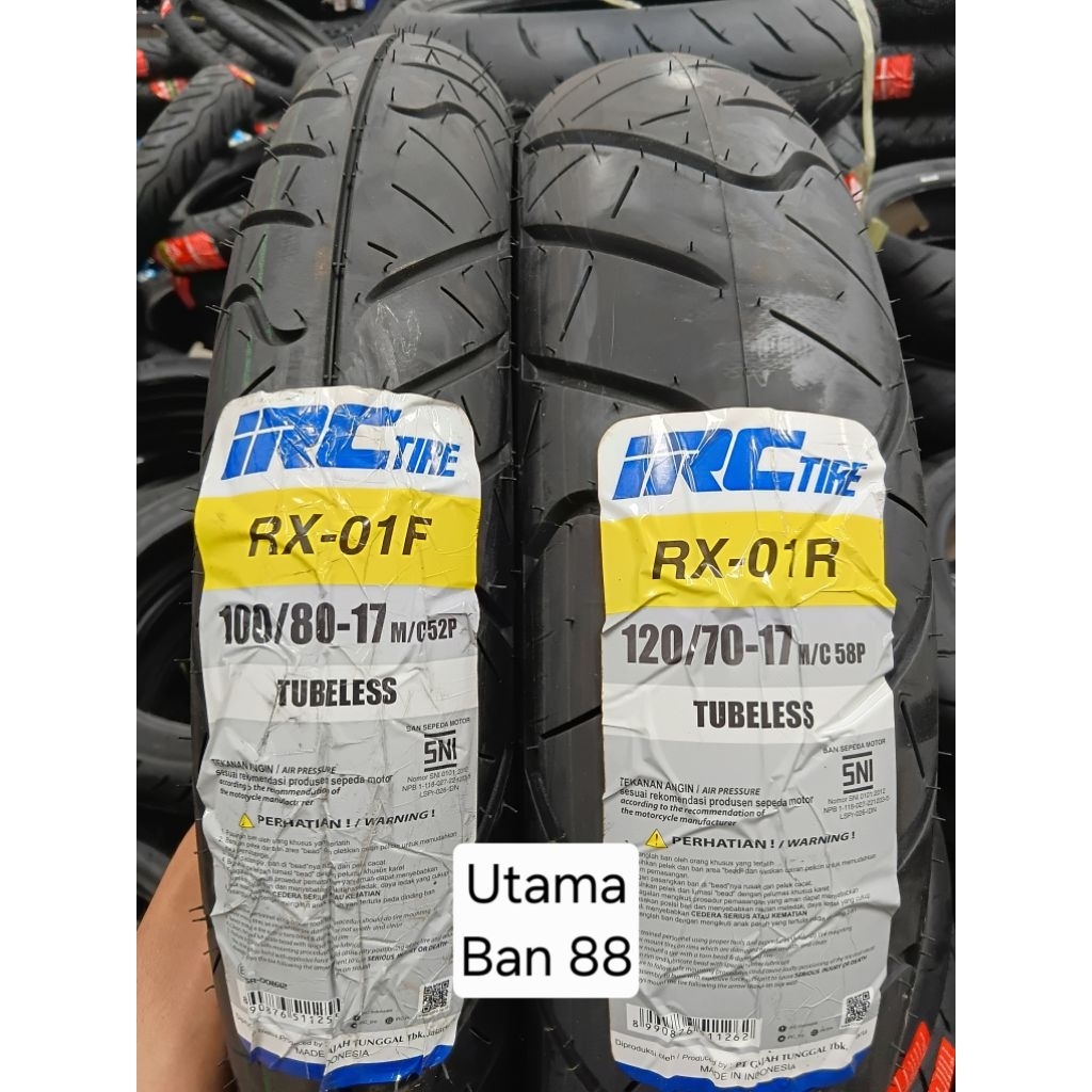 Paket Ban IRC 100/80-17 & 120/70-17 RX01