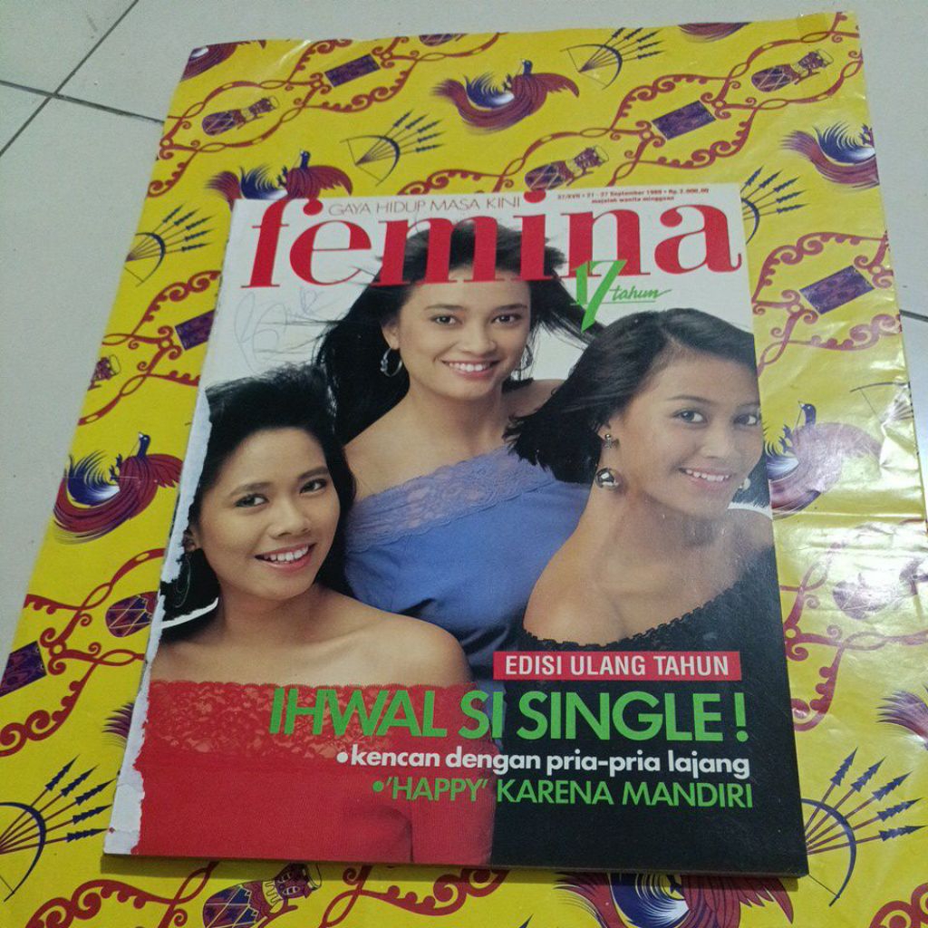 Majalah Femina Tahun 1989 - Edisi Ulang tahun ihwal si single