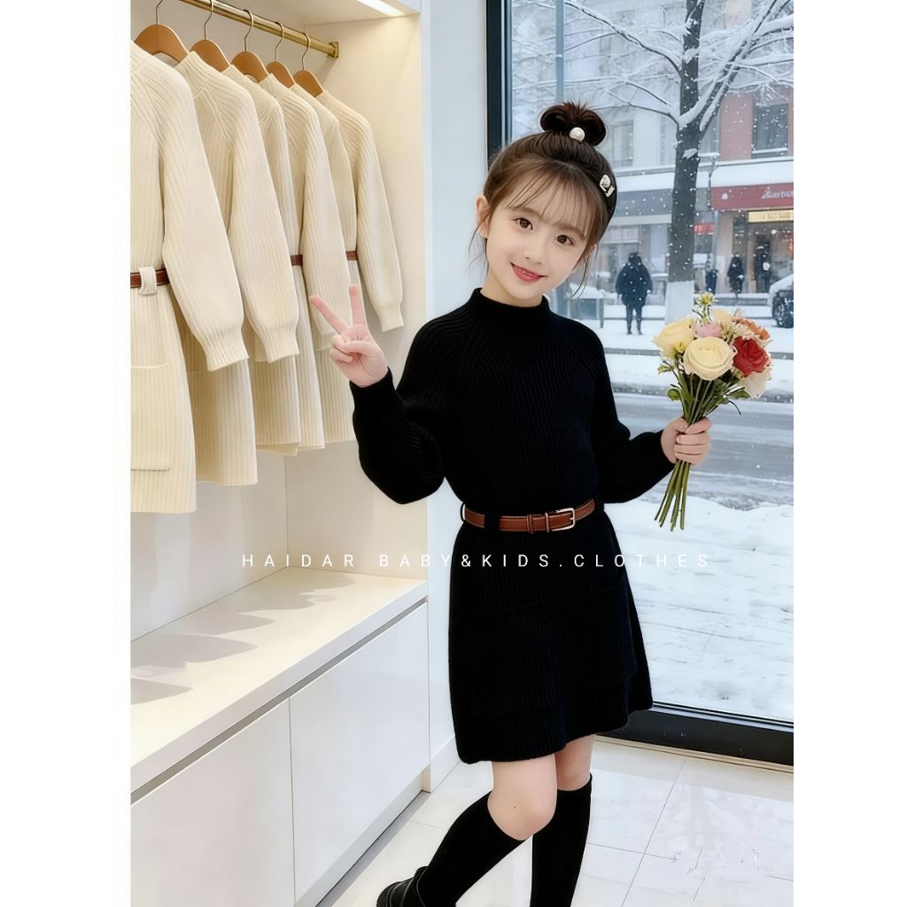 DRESS RAJUT ANAK PEREMPUAN IMPORT