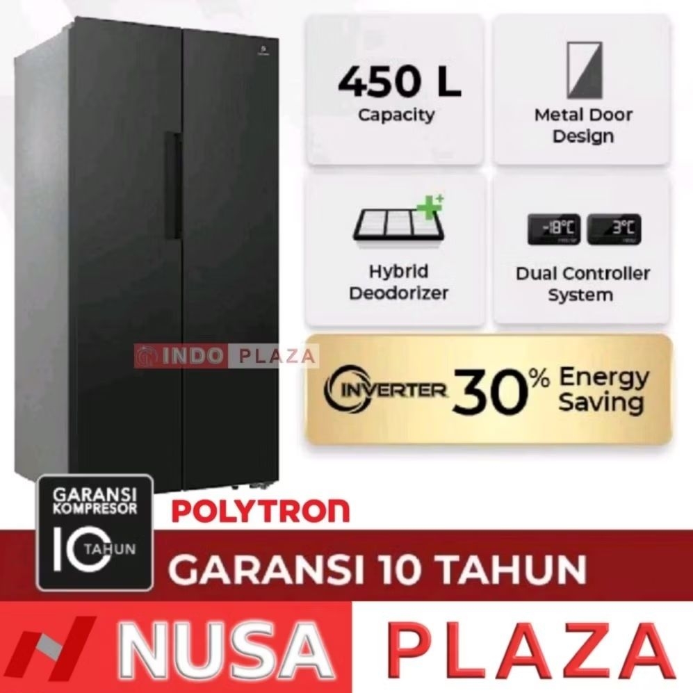 KULKAS POLYTRON SIDE BY SIDE PRS-451Y (KHUSUS MEDAN)