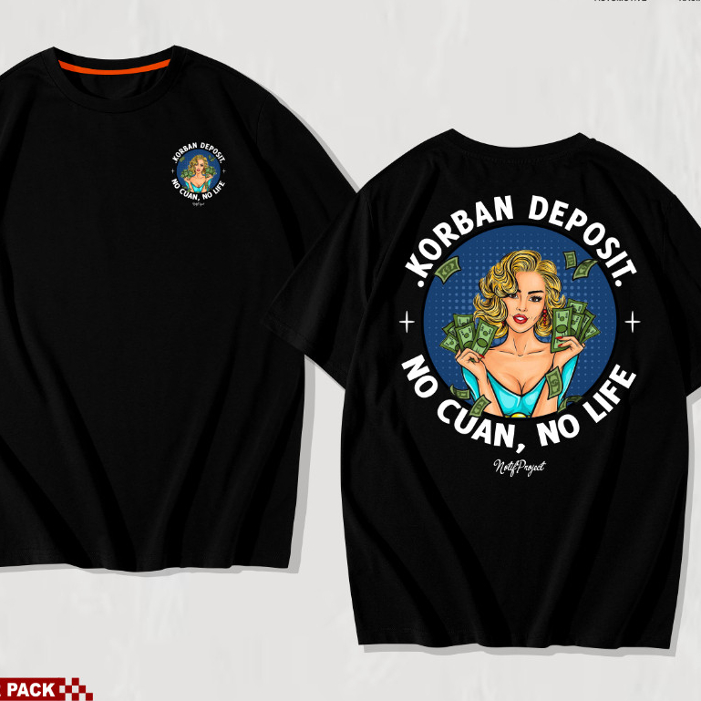 KAOS KORBAN DEPOSIT, BAJU PRAGMATIC SLOT, T-SHIRT UNISEX