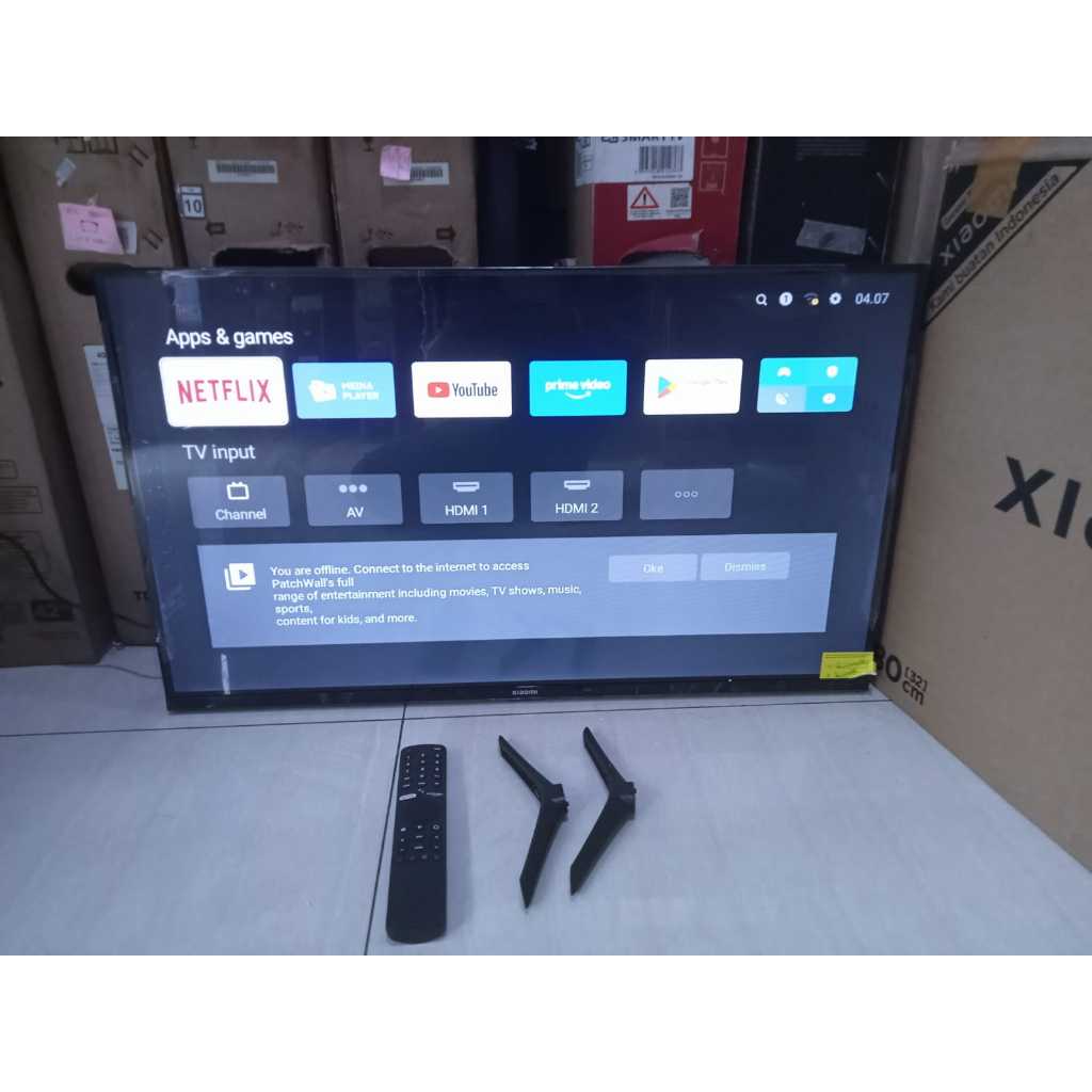 TV LED Xiaomi 32 inci HD Android TV YouTube Digital TV Kondisi bekas pemakaian 6689F
