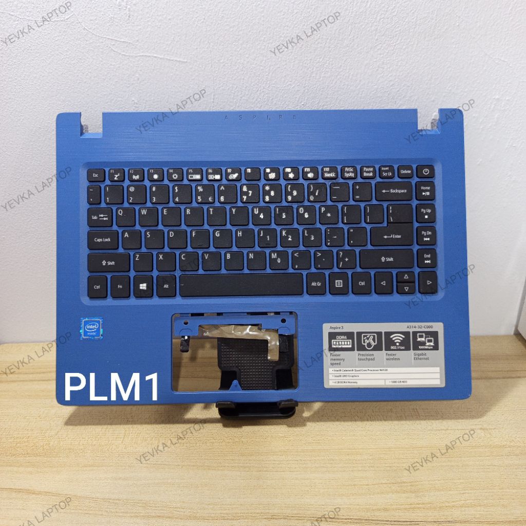 [ BIRU ] Palmrest Acer Aspire 3 A314-32 bisa utk A314-21 Normal Tested Seken Original [ frame cover 