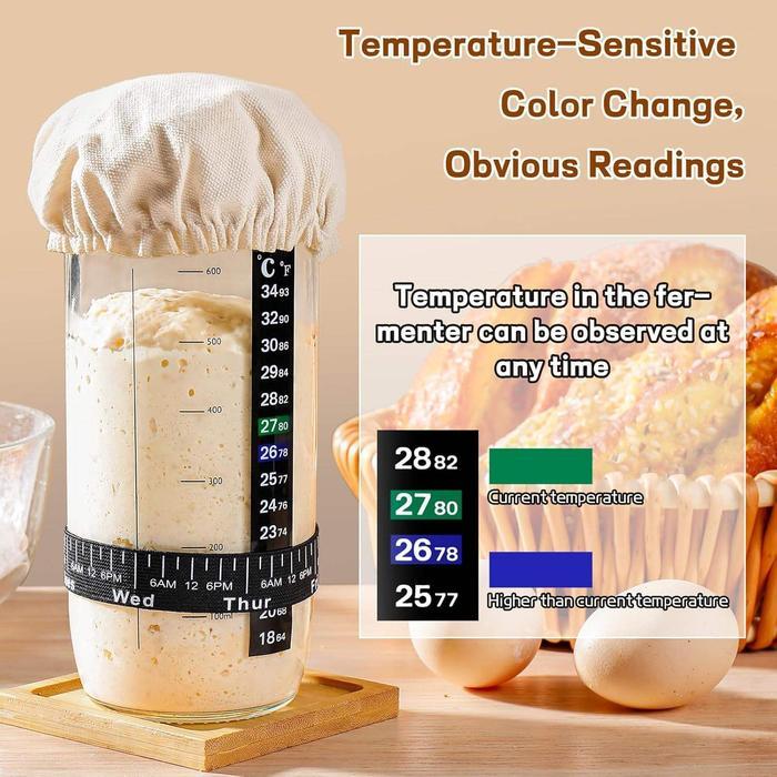 oples Fermentasi Ragi Sourdough | Sourdough Starter Fermentation Jar | Toples Kaca Kue Rumah | Sourd