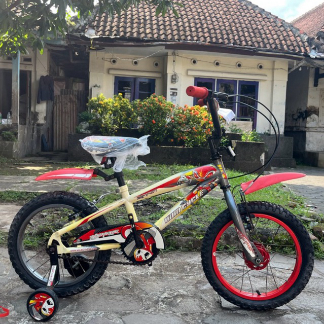 Premium Sepeda Anak BMX 16 Inch Wimcycle Zipper (Original Wimcycle) BARU Ban Pompa 2.125