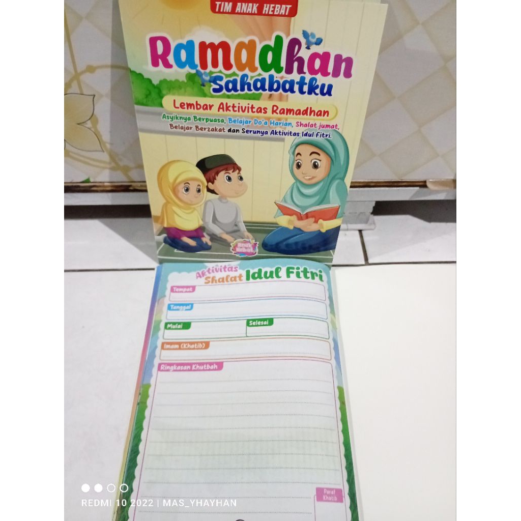 Buku Agenda Kegiatan bulan Ramadhan ( Anak Hebat )