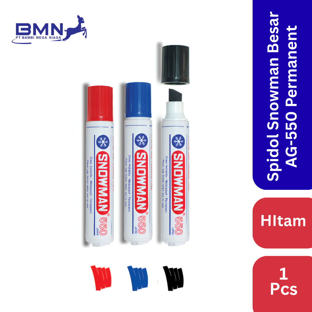 Spidol Snowman Besar AG-550 Permanent Warna hitam