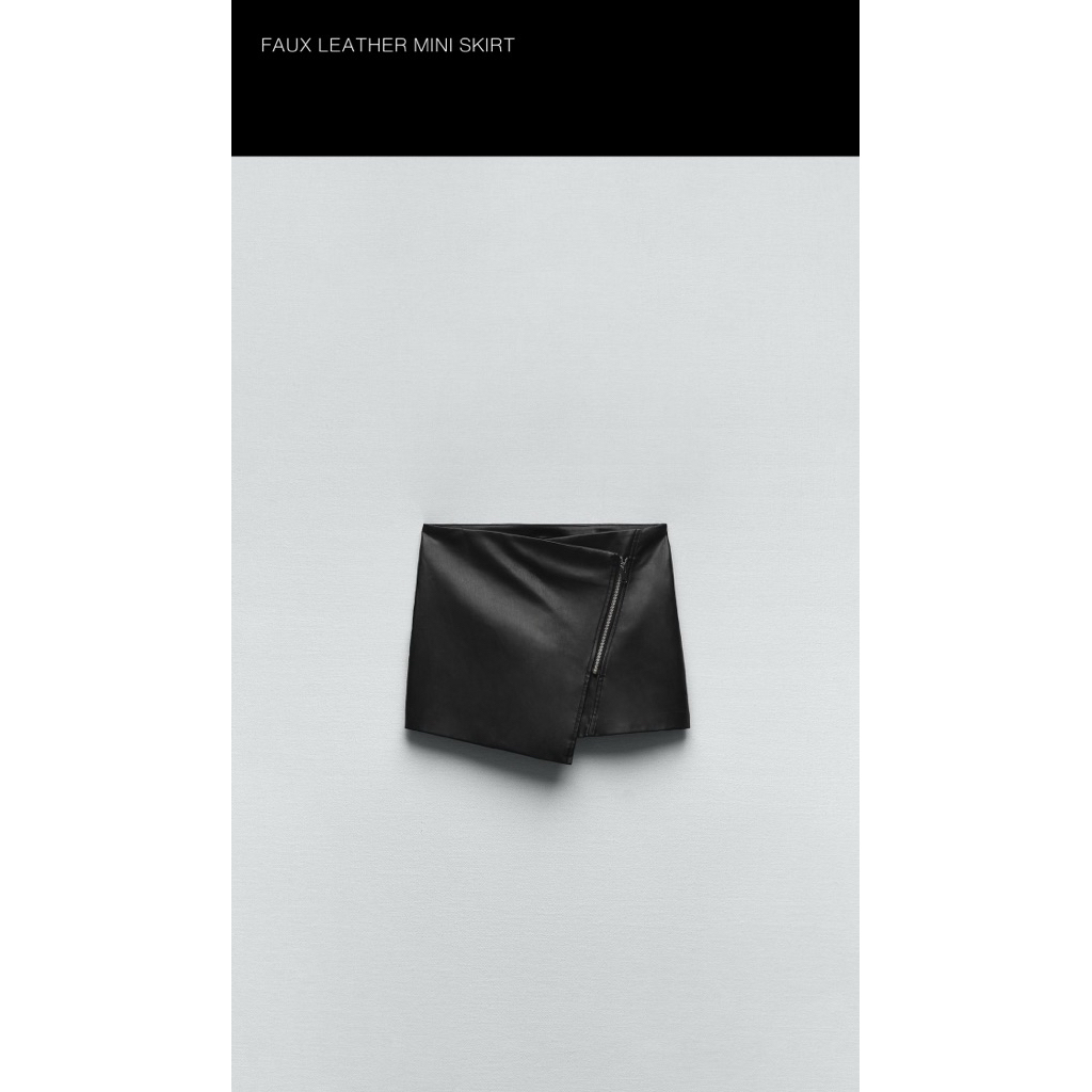 Zara faux leather mini skirt (preloved)