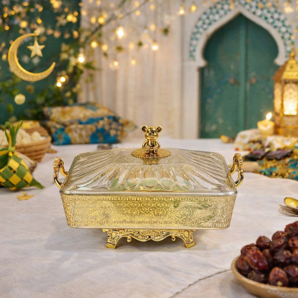 Surprice NIVA Set Nampan / Nampan Panjang Kotak dan Bulat / Nampan Motif Aesthetic