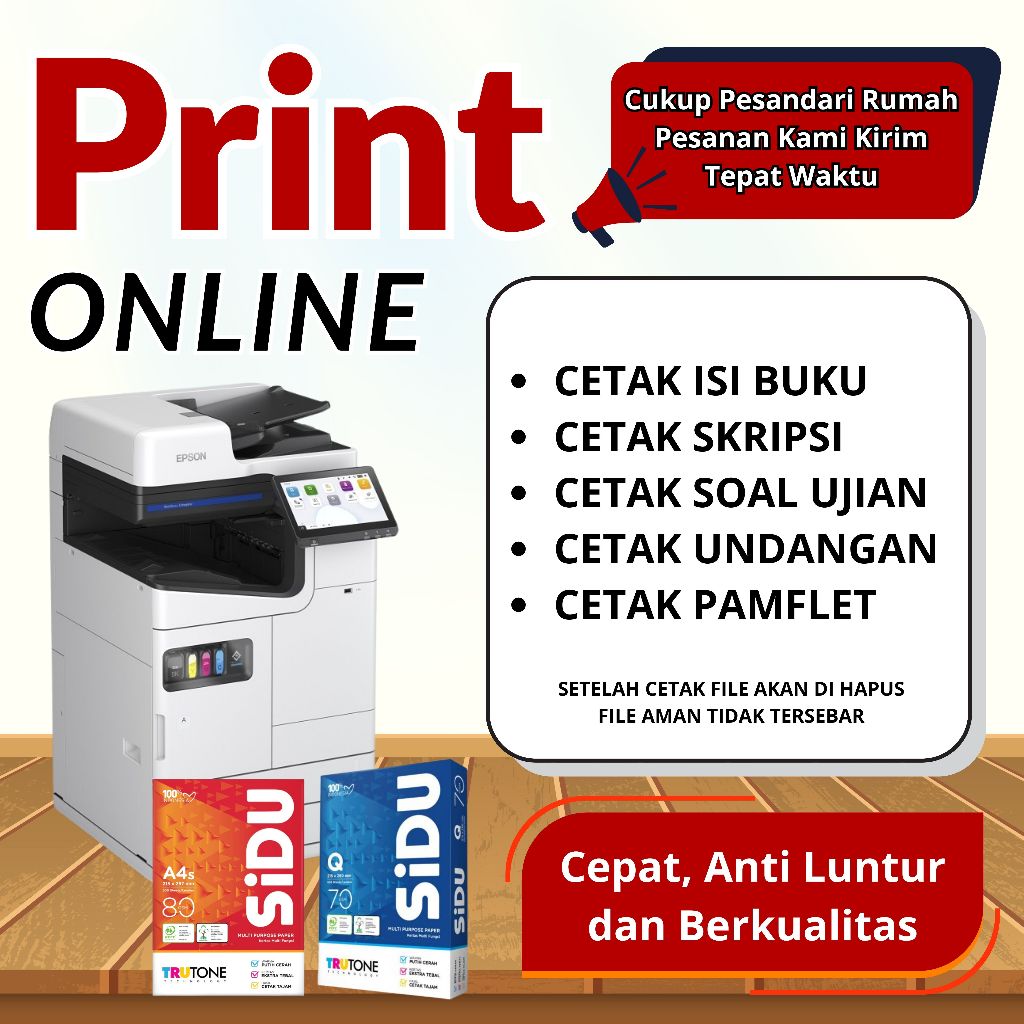 Print Skripsi/Print Dokumen/Print A4/PrintF4