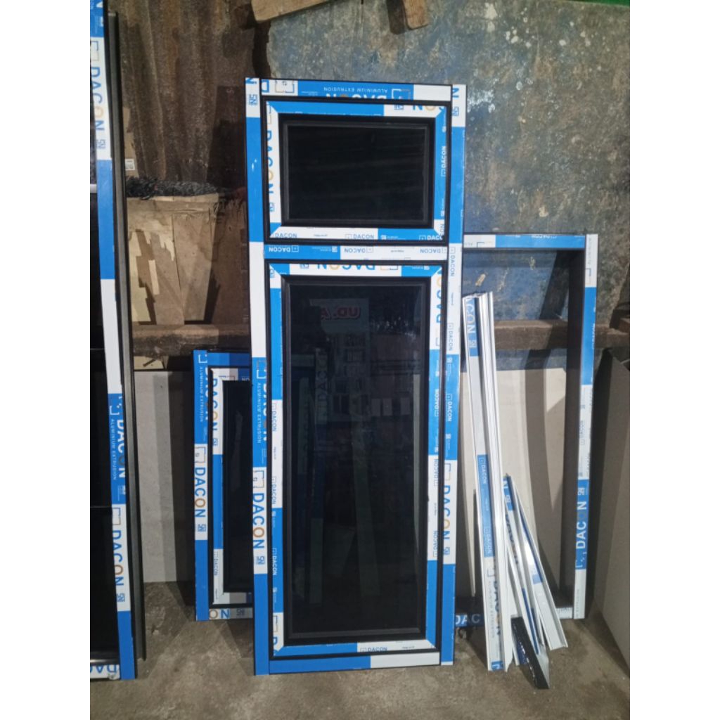 KUSEN JENDELA ALUMINIUM+VENTILASI UKURAN 150X50 FREE PACKING Kayu