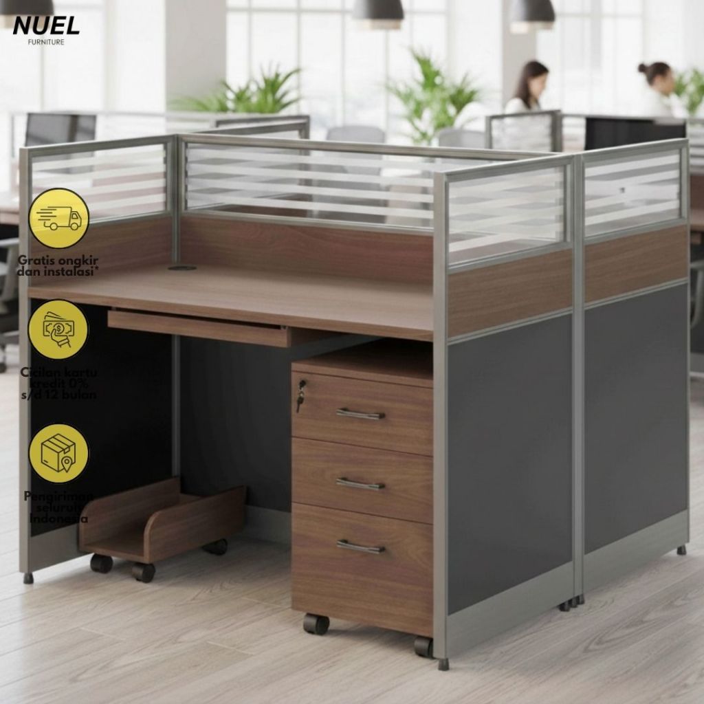 Meja Kerja Sekat / Meja Kantor Partisi / Office Work Station