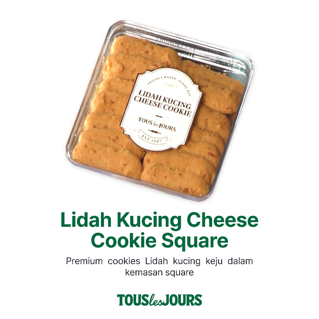 TOUS les JOURS - Lidah Kucing Cheese Cookie Square