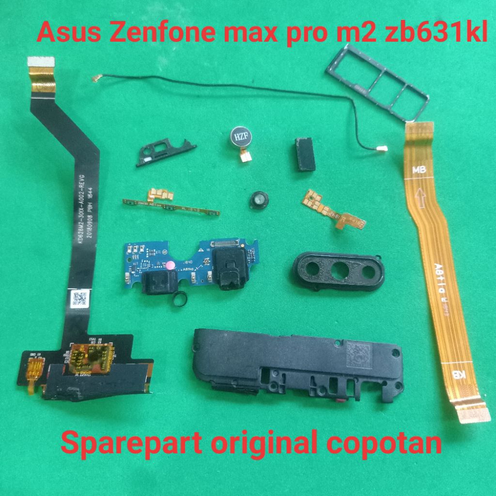 Sparepart Copotan Asus Zenfone Max pro M2 ZB631KL Second Original  Flex UI board  Buzer Loudspeaker 