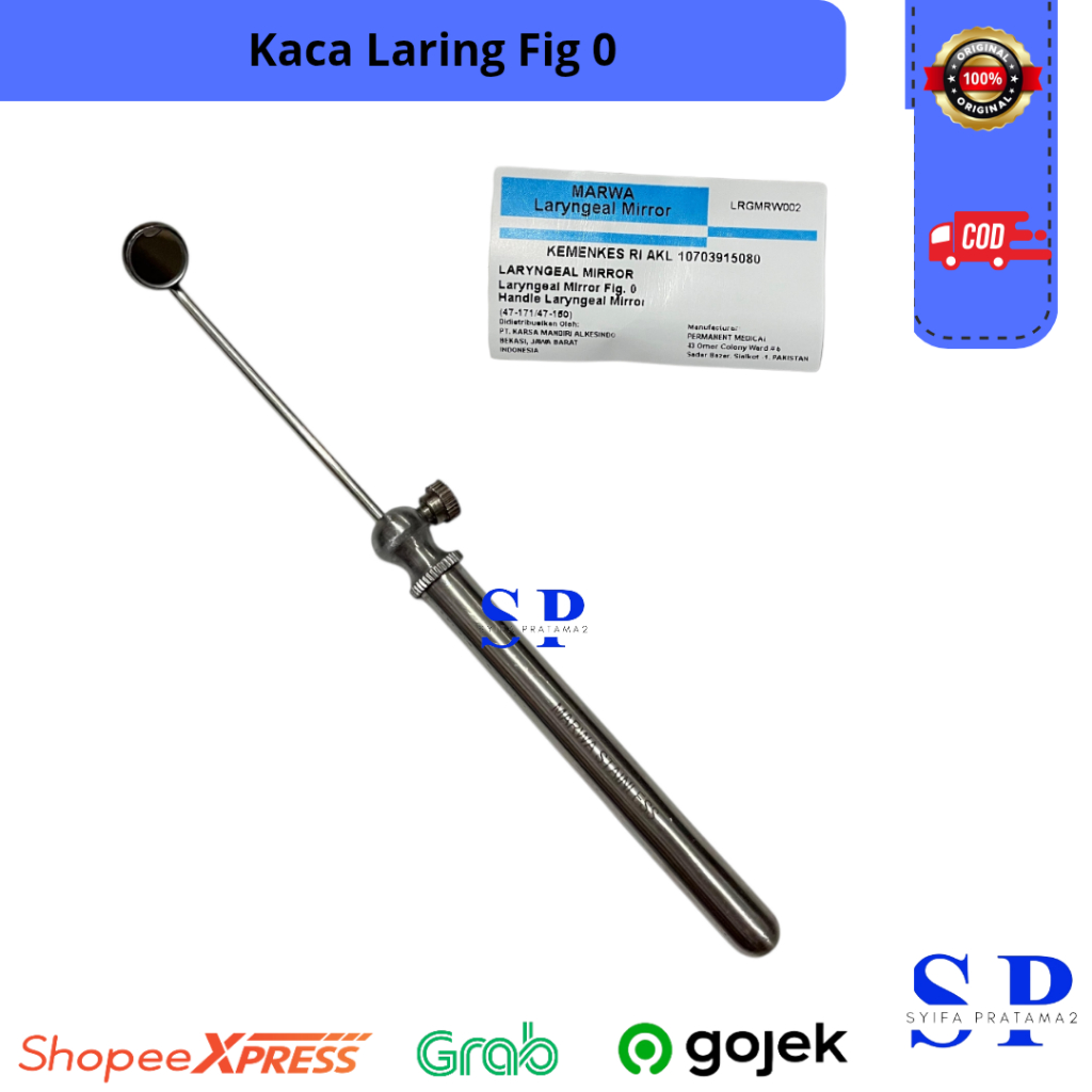 Alat Medis Kaca Laring Ukuran 0 | Kaca Mulut No 0 Tanpa Handle