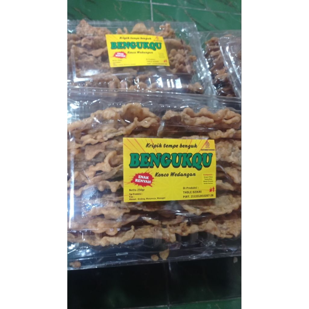 Kripik tempe benguk empuk